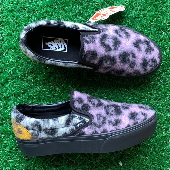 VANS CLASSIC SLIP ON PLATFORM MIX LEOPARD Multi/Bl - Picture 16 of 16